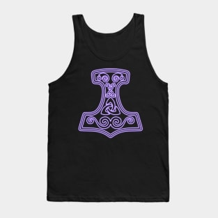 Thor hammer - Mjöllnir - violet neon Tank Top